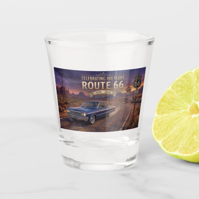 Verre A Shot 100 Ans de Route 66 (Devant)