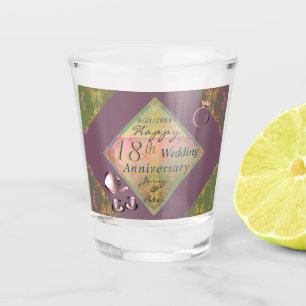 Verre A Shot 18e anniversaire Mariage Porcelain Graphics