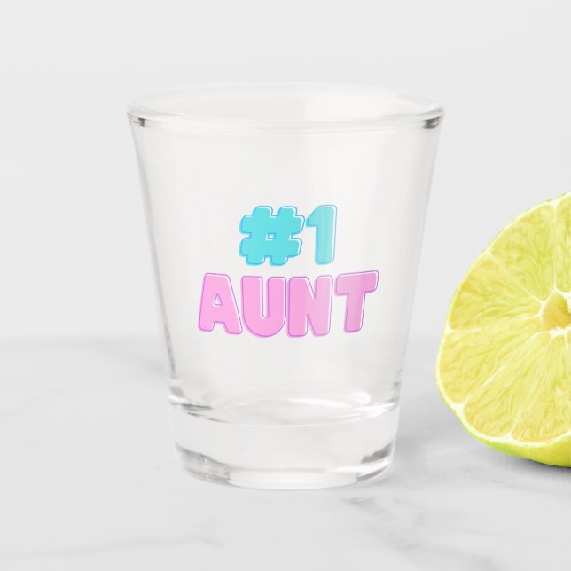 Verre A Shot #1 Tante Autocollant (Devant)