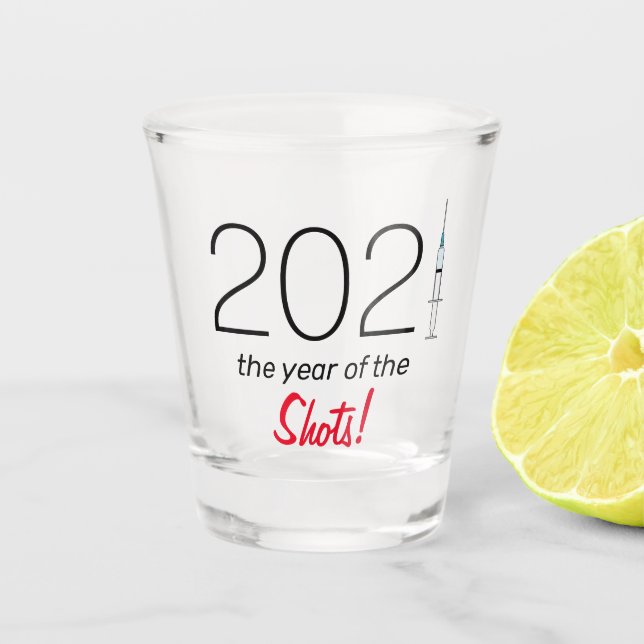 Verre A Shot 2021 L'année des tournages Drôle COVID (Devant)