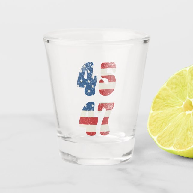 Verre A Shot 2024 Trump reprend l'Amérique patriotique américai (Devant)