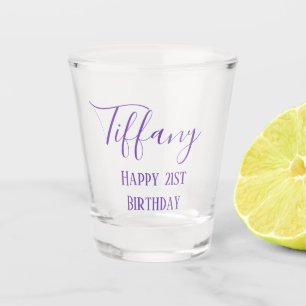 Verre A Shot 21e anniversaire de la lavande