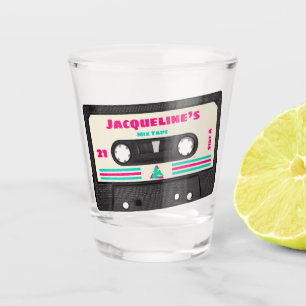 Verre A Shot 21e anniversaire Retro 80s Musique Mix bande pour