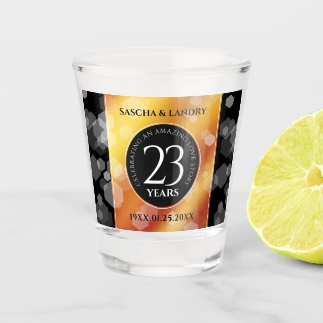 Verre A Shot 23e anniversaire de Mariage de Topaz impérial (Devant)