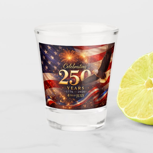 Verre A Shot 250 Ans Fête de l'Indépendance  (Devant)