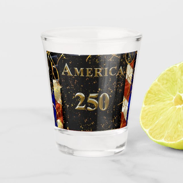 Verre A Shot 250e anniversaire d'Amérique ! (Devant)
