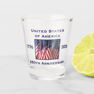Verre A Shot 250th Anniversary USA Patriotic Keepsake 
