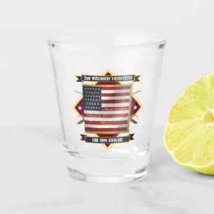 Verre A Shot 2e Infanterie volontaire du Wisconsin