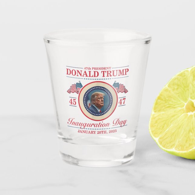 Verre A Shot 47e Président Donald Trump 45 47 Jour de l'investi (Devant)