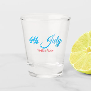 Verre A Shot 4 juillet jour d'indépendance ajouter nom texte pe