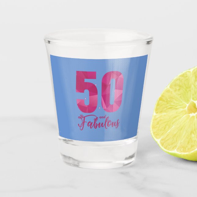 Verre A Shot 50 Et Fabuleux 55e anniversaire B Jour (Devant)