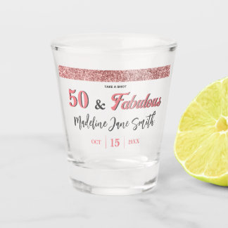 Verre A Shot 50 et fabuleux Anniversaire Elégante Parties scint