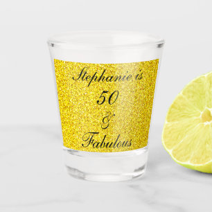 Verre A Shot 50 Et Fabuleux Anniversaire Gold Black Parties sci