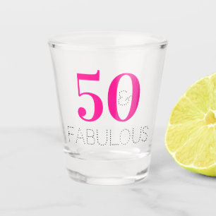 Verre A Shot 50 et fabuleux Hot rose Anniversaire Fête Favori