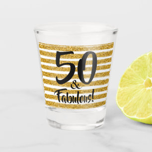 Verre A Shot 50 et Fabulous Gold Faux Parties scintillant sur m
