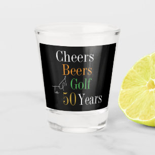 Verre A Shot 50e Anniversaire Golf Salons et bières Fête Faveur