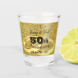 Verre A Shot 50e anniversaire Mariage personnalisé