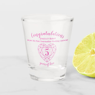 Verre A Shot 5e tourmaline rose mariage anniversaire gemstone