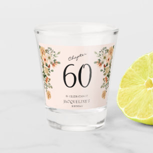 Verre A Shot 60e anniversaire Vintage Floral