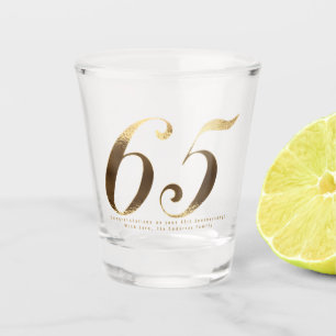 Verre A Shot 65e anniversaire de l'anniversaire du Mariage du s