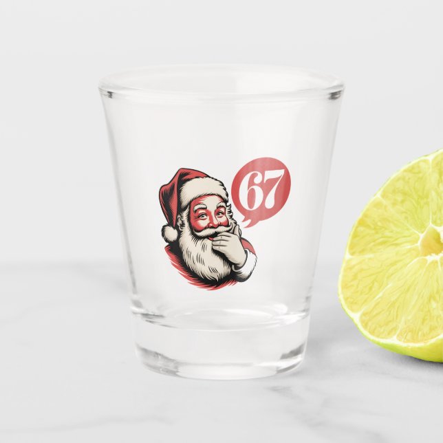 Verre A Shot 6 7 Noël Six Sept Brainrot Père Noël (Devant)