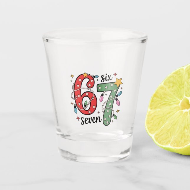 Verre A Shot 6 7 Six Seven Main Génération Z Alpha Meme Argot N (Devant)