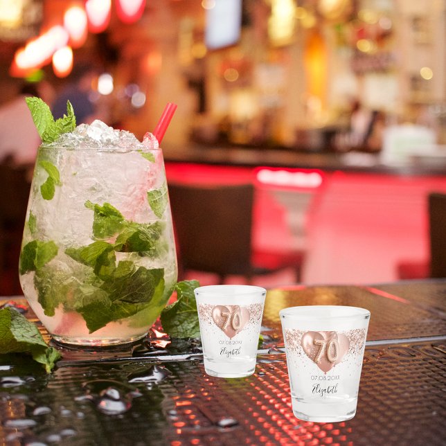 Verre A Shot 70e anniversaire rose nom des ballons d'or (Créateur téléchargé)