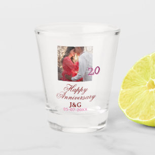 Verre A Shot À 20 ans joyeux anniversaire ajouter une photo dat