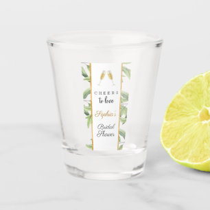 Verre A Shot À la santé de l'amour Fête de mariage florale 