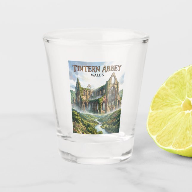 Verre A Shot Abbaye de Tintern Pays de Galles (Devant)