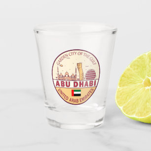 Verre A Shot Abou Dhabi Émirats arabes unis Emblem Skyline