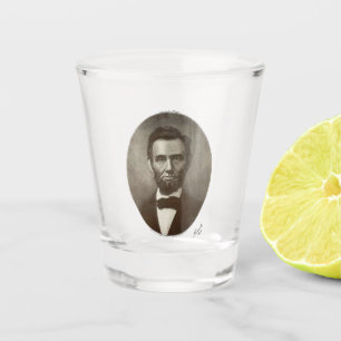 Verre A Shot Abraham Lincoln 16ème Président du USA Portrait