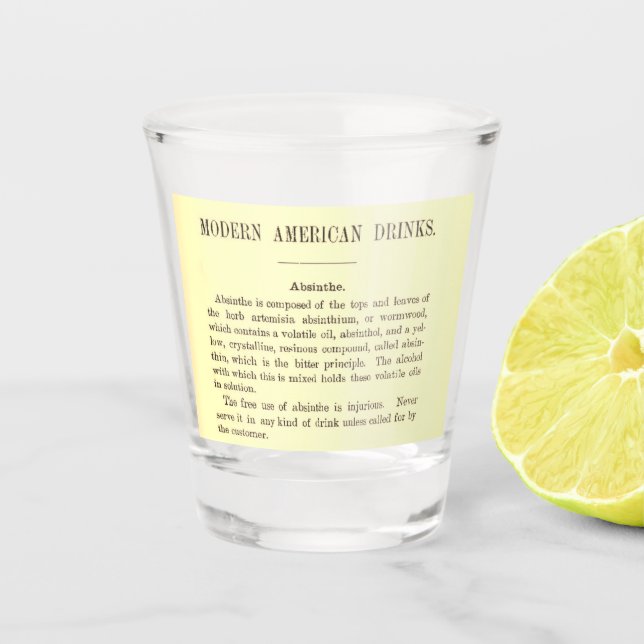 Verre A Shot Absinthe boisson description alcool ancien (Devant)
