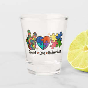 Verre A Shot Accepter l'amour comprendre - Coeur de Sensibilisa