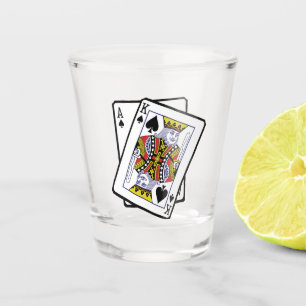 Verre A Shot Ace et Roi des Pique 21e anniversaire