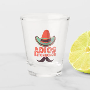 Verre A Shot Adios Bitchachos Sombrero Retro Cinco De Mayo