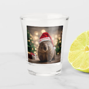 Verre A Shot adorable Noël Wombat,