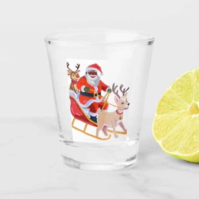 Verre A Shot Afro père Noël et ses amis (Devant)