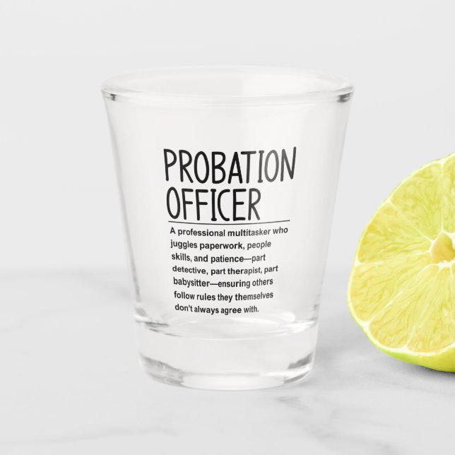Verre A Shot Agent de probation (Devant)