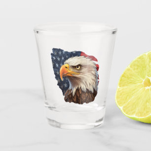 Verre A Shot Aigle à drapeau américain