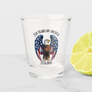 Verre A Shot Aigle Américain Patriotique 250 Ans 1776-2026