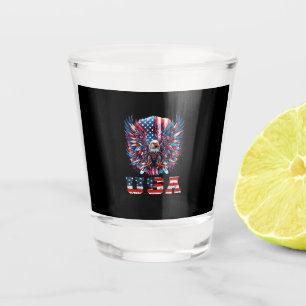 Verre A Shot Aigle Patriotique Drapeau USA