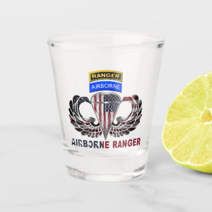 Verre A Shot Ailes d'argent des Rangers aéroportés