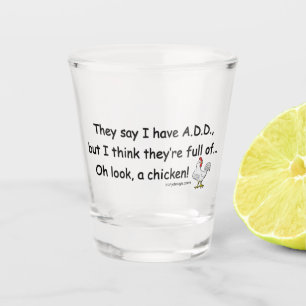 Verre A Shot AJOUTEZ complètement de l'humour de poulets