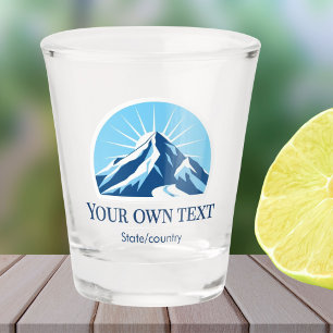 Verre A Shot Ajoutez votre propre texte station de ski montagne