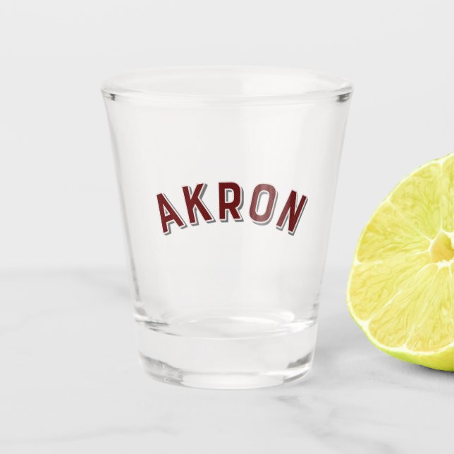 Verre A Shot Akron, Ohio Arc Vintage (Devant)