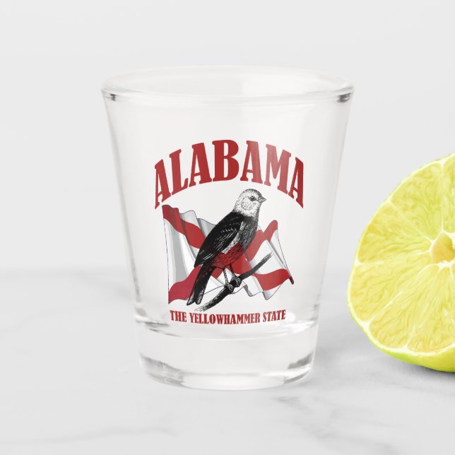 Verre A Shot Alabama, L'État de Yellowhammer (Devant)