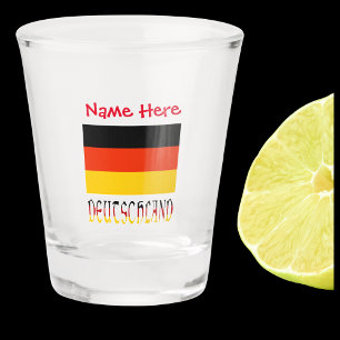 Verre A Shot Allemagne Drapeau allemand Rouge Personnalisation
