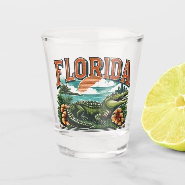 Verre A Shot Alligator de Floride rétro (Devant)