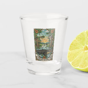 Verre A Shot Alligator et aéroglisseur dans le parc national de